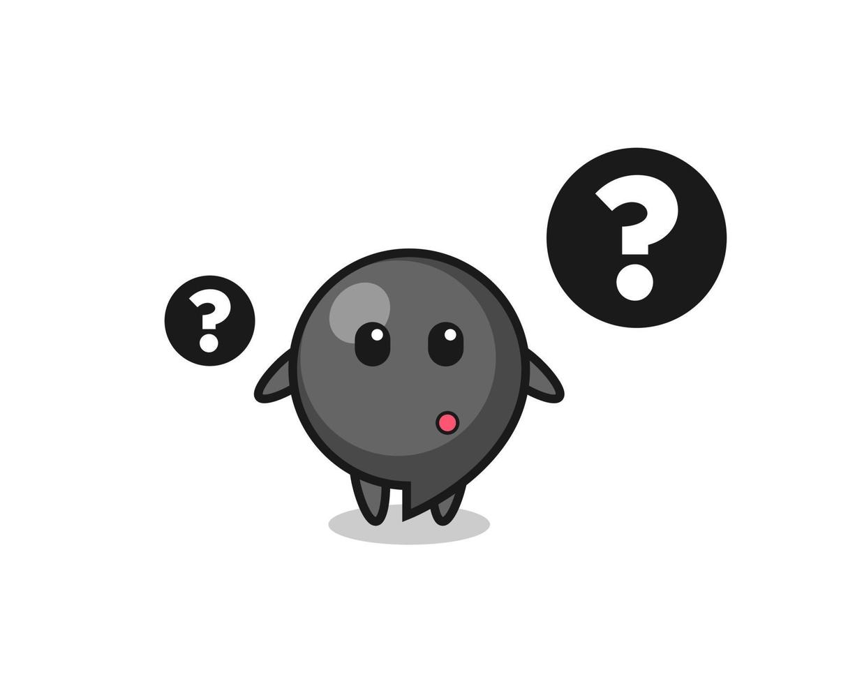 Cartoon Illustration of comma symbol with the question mark vector