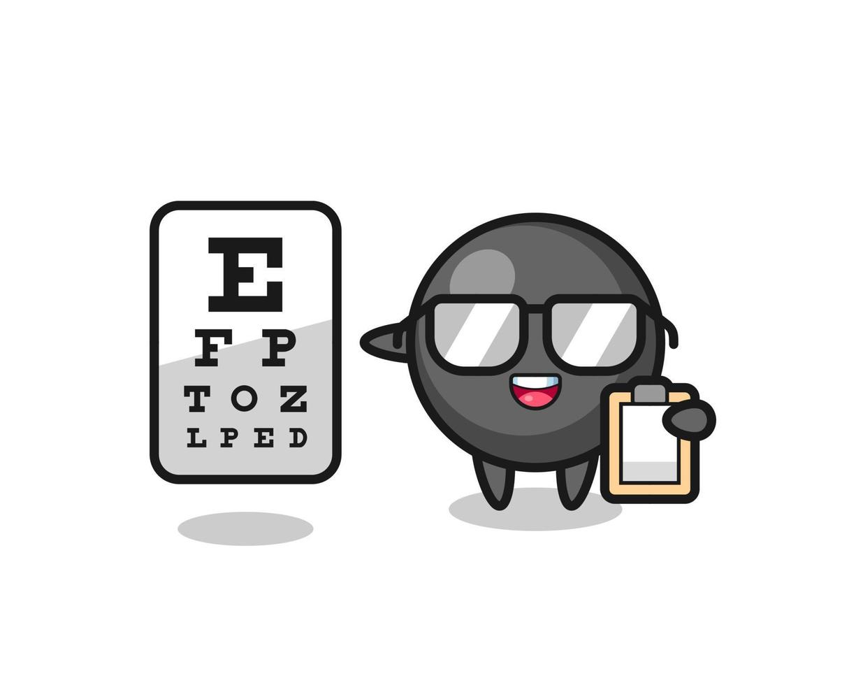 Illustration of dot symbol mascot as an ophthalmology vector