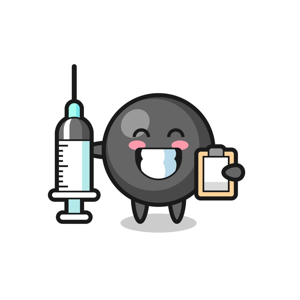 Mascot Illustration of dot symbol as a doctor vector