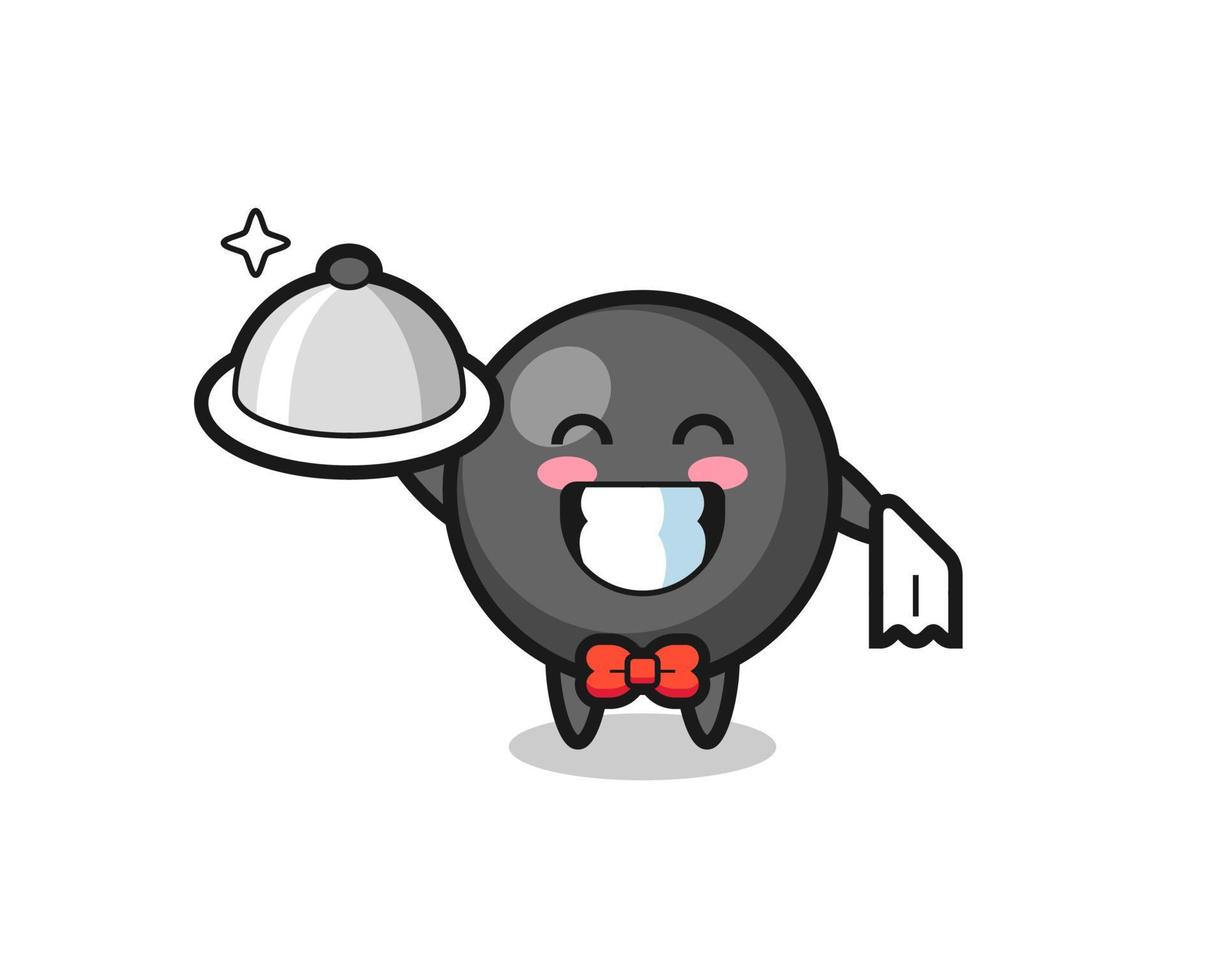 Character mascot of dot symbol as a waiters vector