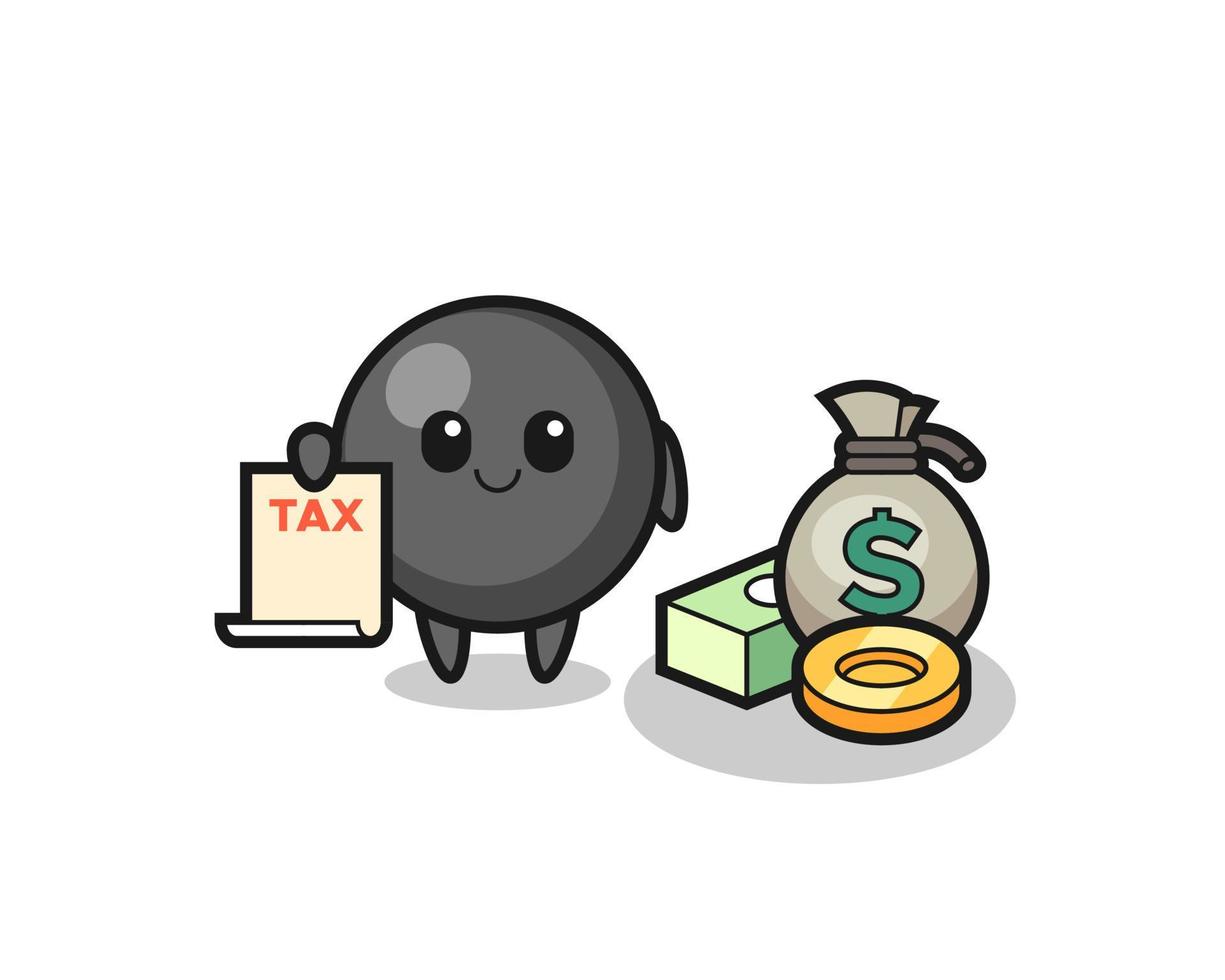 Character cartoon of dot symbol as a accountant vector