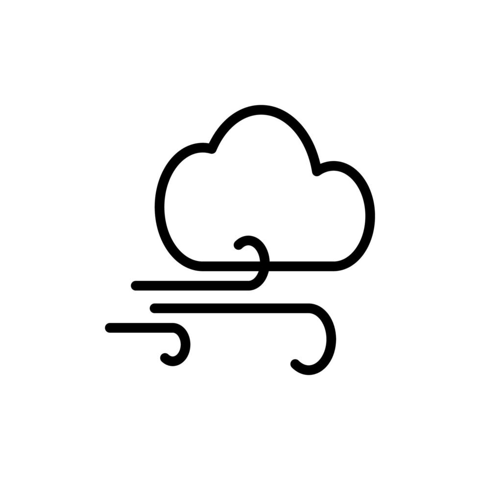 Illustration Vector Graphic of Windy Icon