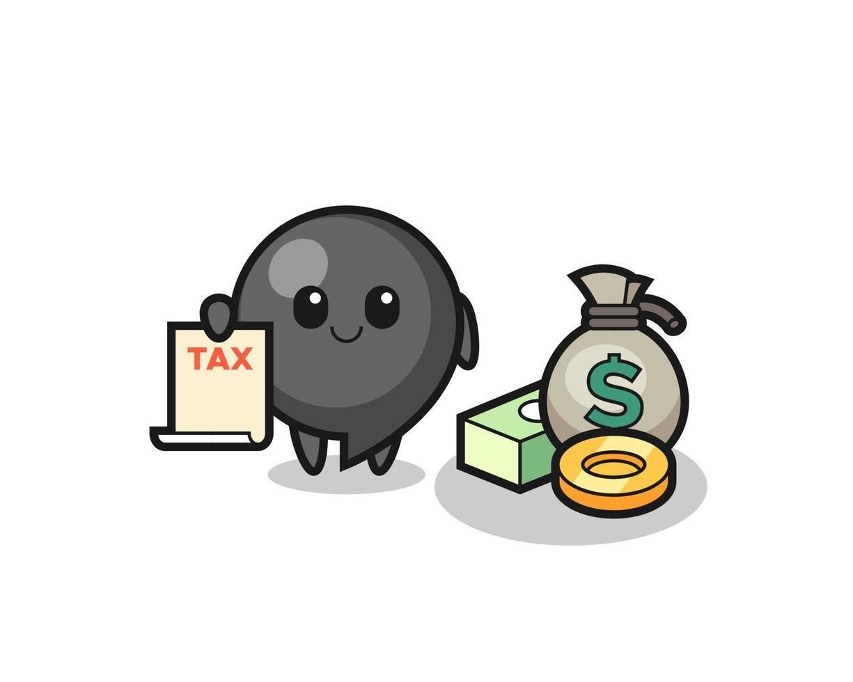 Character cartoon of comma symbol as a accountant vector