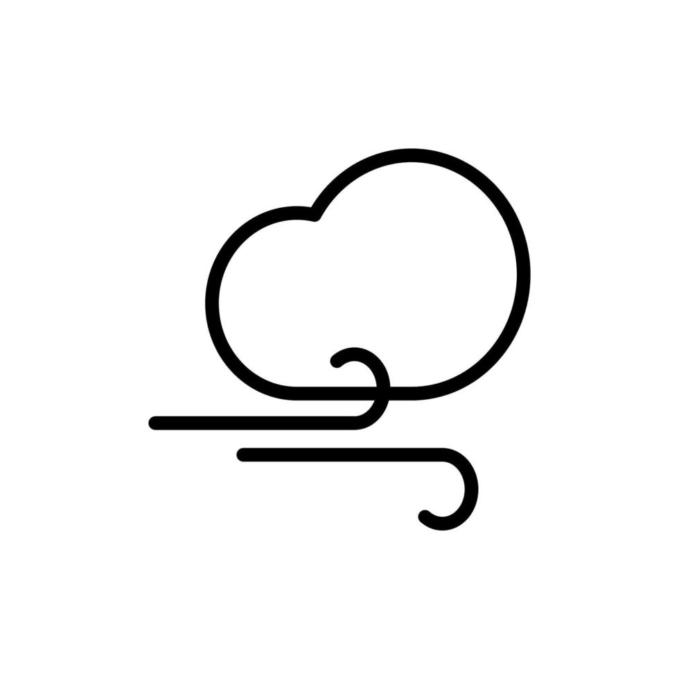 Illustration Vector Graphic of Windy Icon