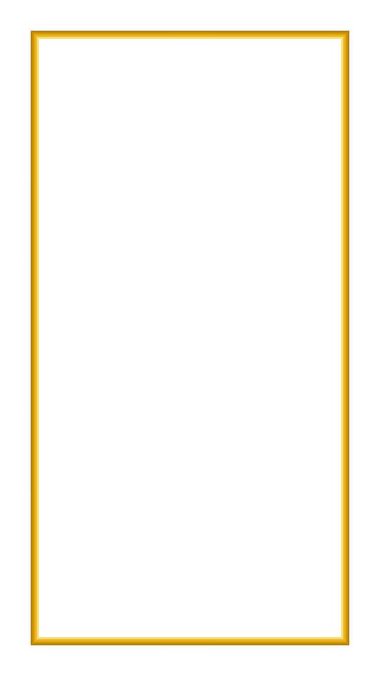 historia de marco dorado rectangular sobre el fondo blanco vector
