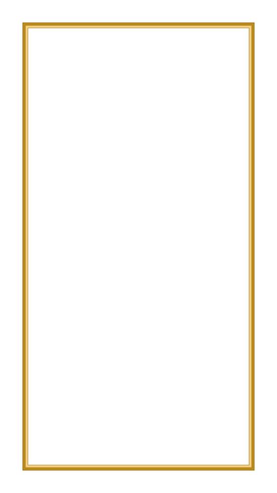 Rectangular Golden Frame Story on The White Background vector