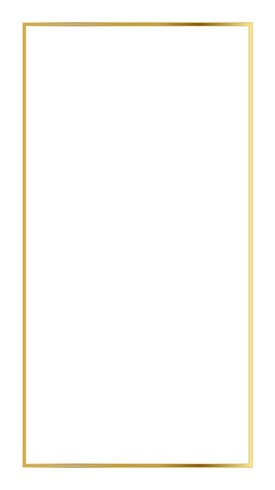 Rectangular Golden Frame Story on The White Background vector