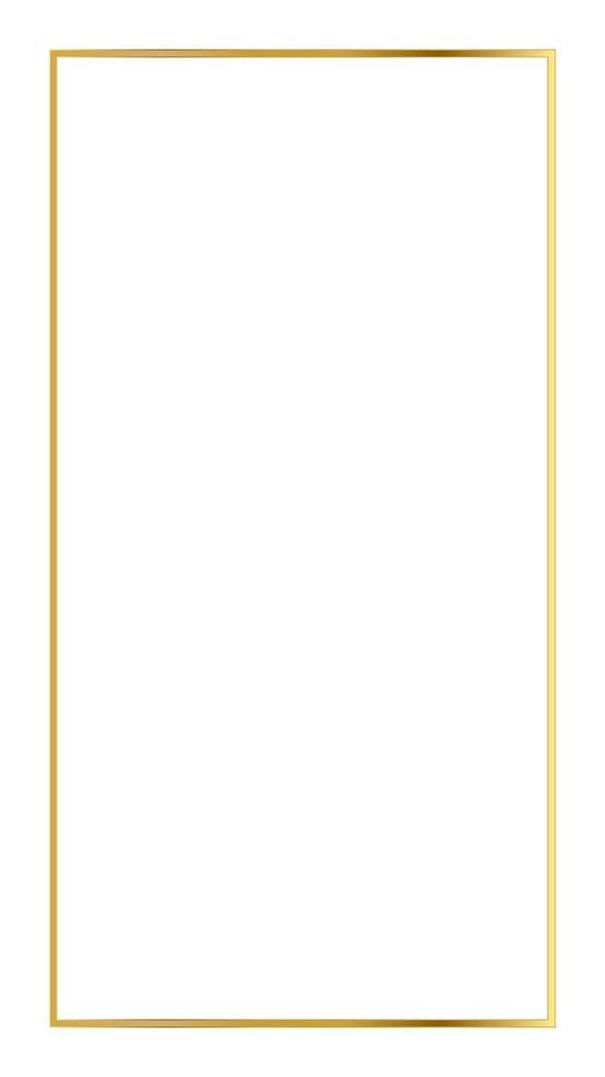 Rectangular Golden Frame Story on The White Background vector