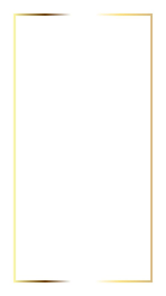 Rectangular Golden Frame Story on The White Background vector