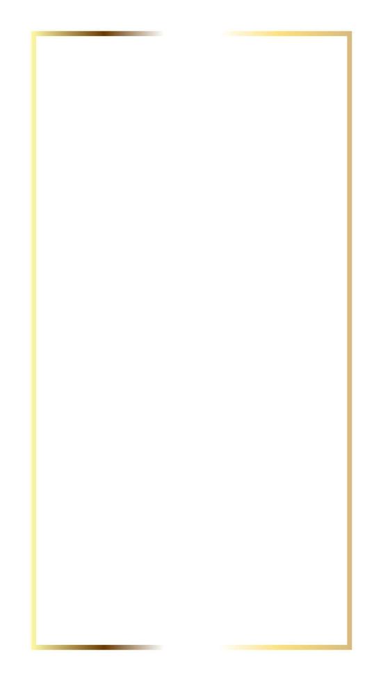 Rectangular Golden Frame Story on The White Background vector