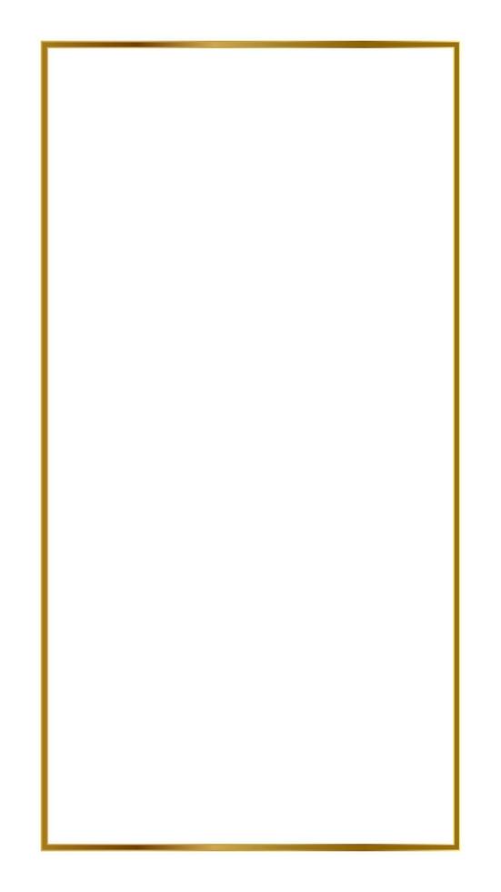 Rectangular Golden Frame Story on The White Background vector