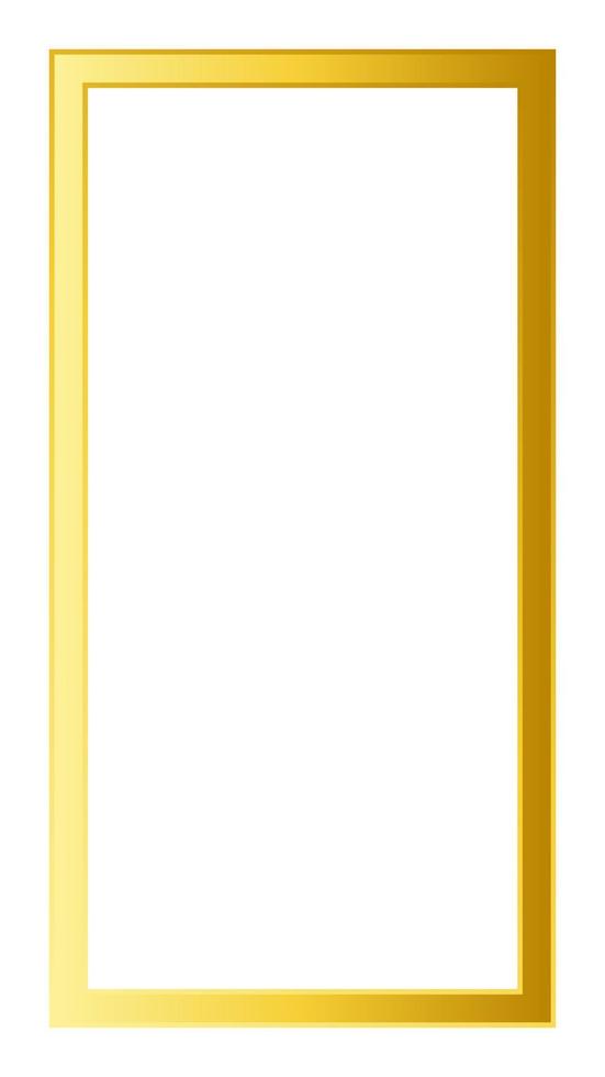 Rectangular Golden Frame Story on The White Background vector