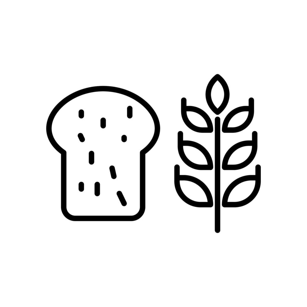 ilustración vectorial gráfico del icono de pan vector