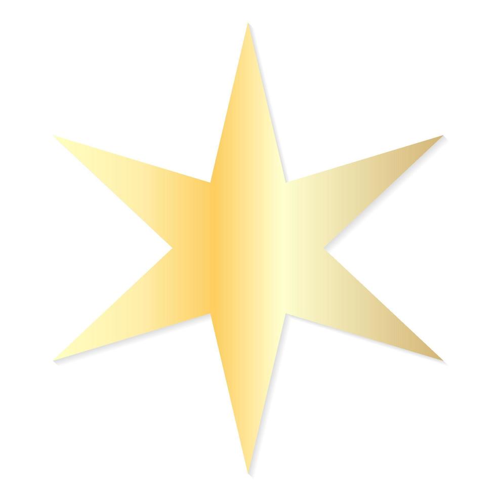 Golden Star on The White Background. EPS10 vector