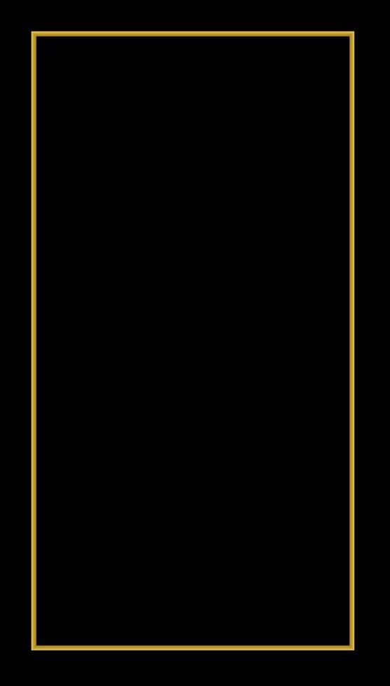 Rectangular Golden Frame Story on The Black Background vector