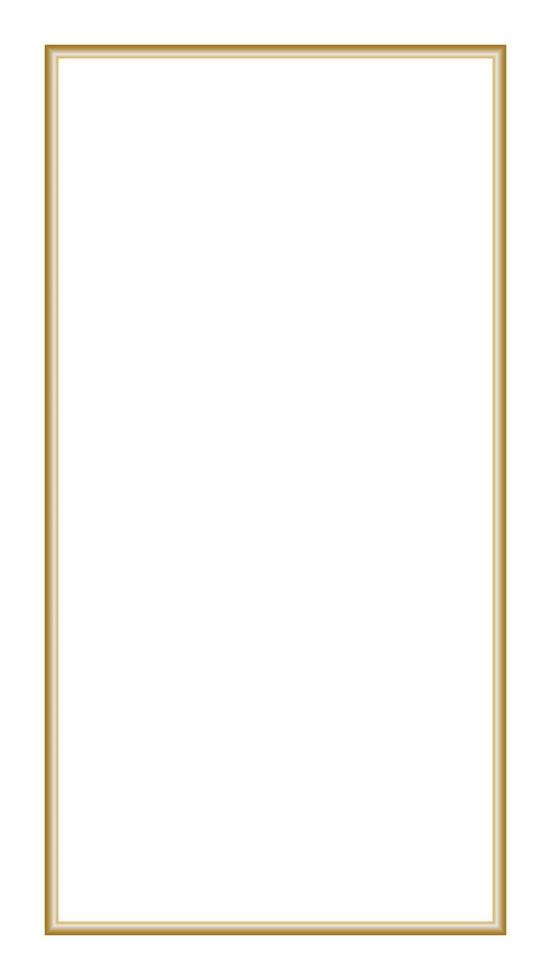 Rectangular Golden Frame Story on The White Background vector