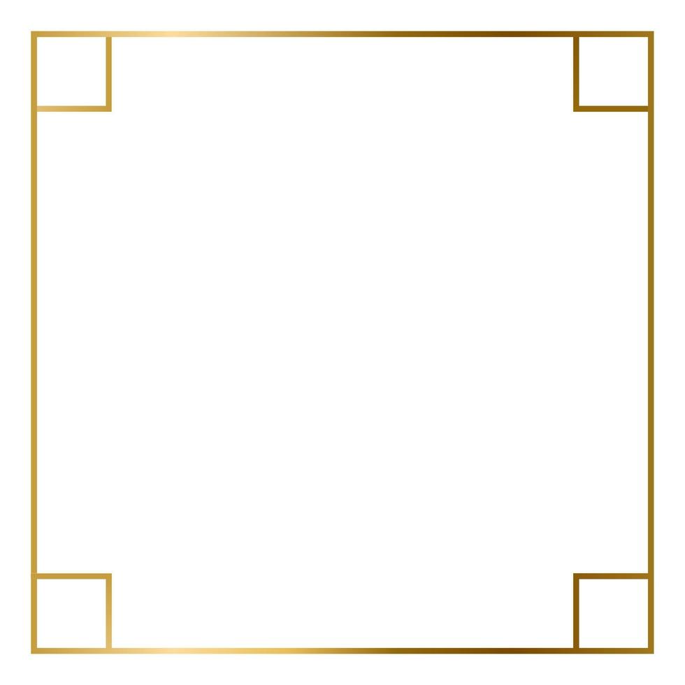 Square Golden Frame on The White Background. EPS10 8088161 Vector Art ...