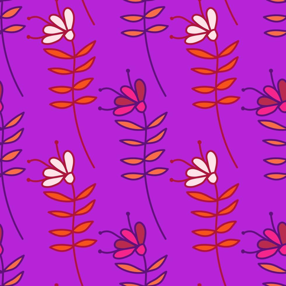 Simple small flower seamless pattern. Cute floral wallpaper. vector