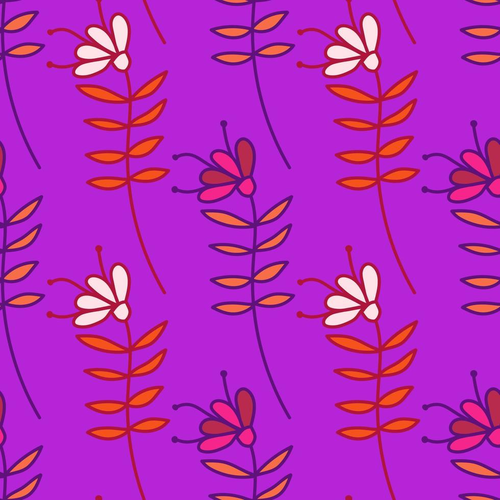 Simple small flower seamless pattern. Cute floral wallpaper. vector