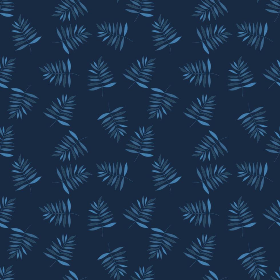 contorno abstracto hojas de palmeras tropicales patrón sin costuras. papel tapiz de hojas de la jungla. fondo floral botánico. vector