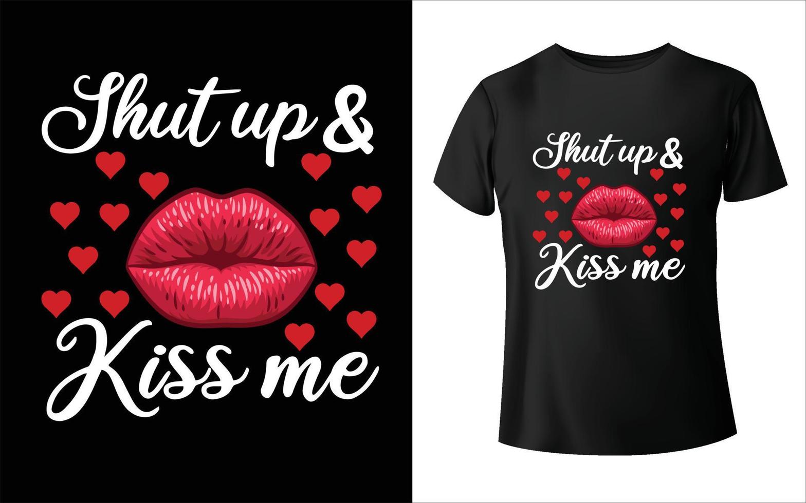 World Kiss Day T Shirt Design Happy Kiss Day T Shirt Design vector