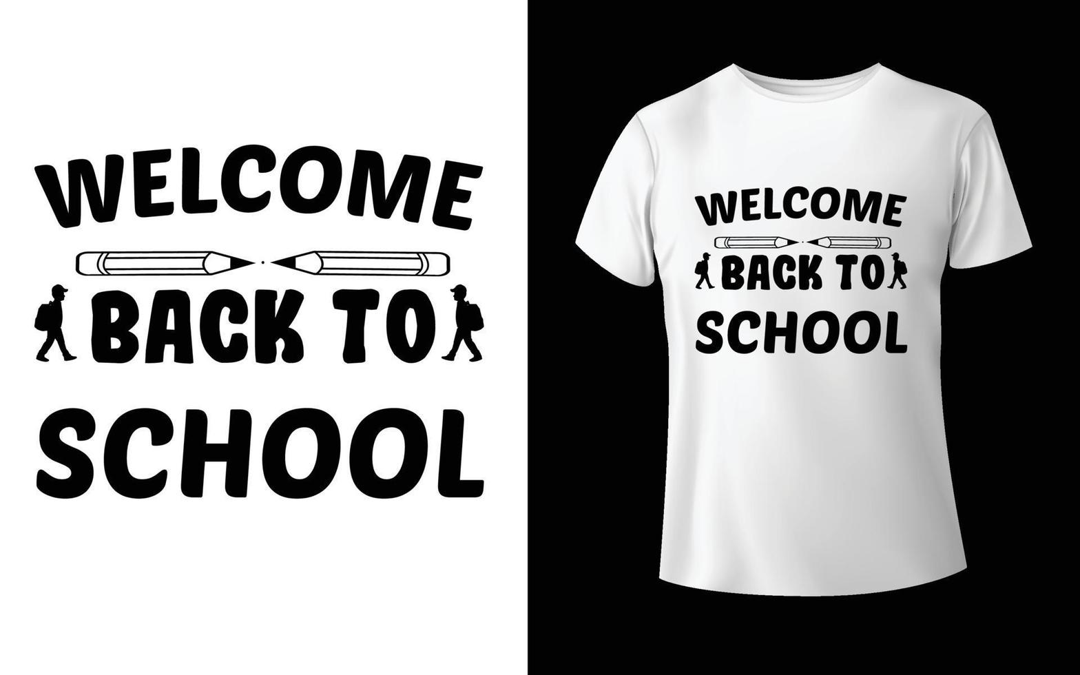 Welcome back to school t-shirt design school vector t-shirt