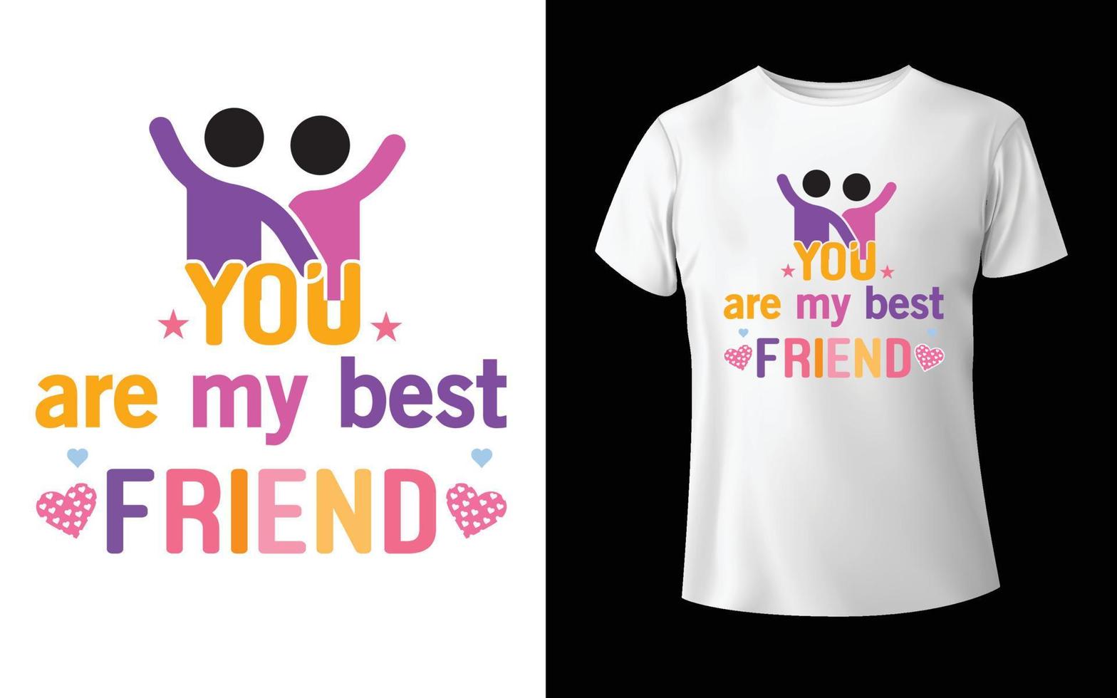 Happy Friendship Day T-Shirt Design vector