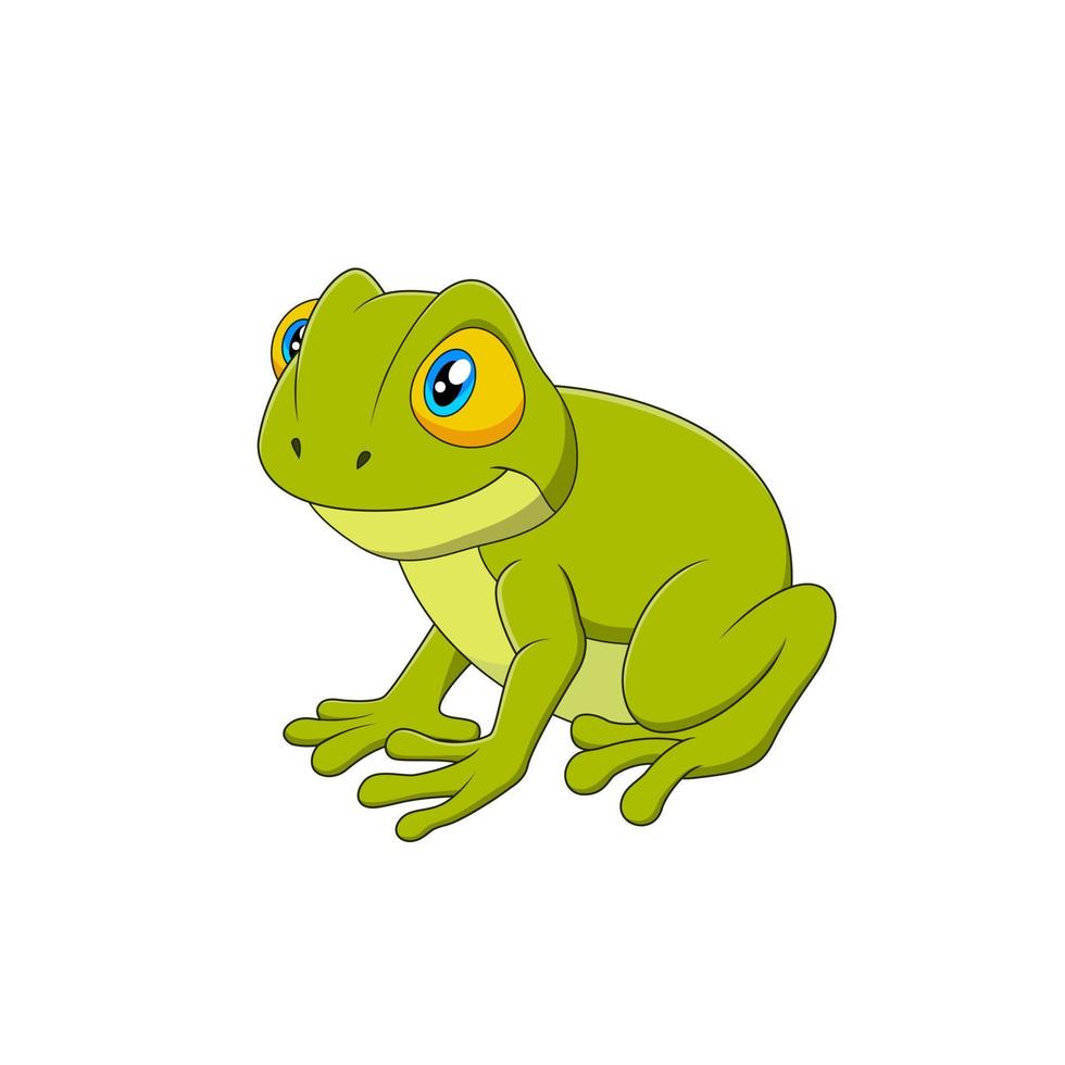 Cute and adorable frog cartoon vector