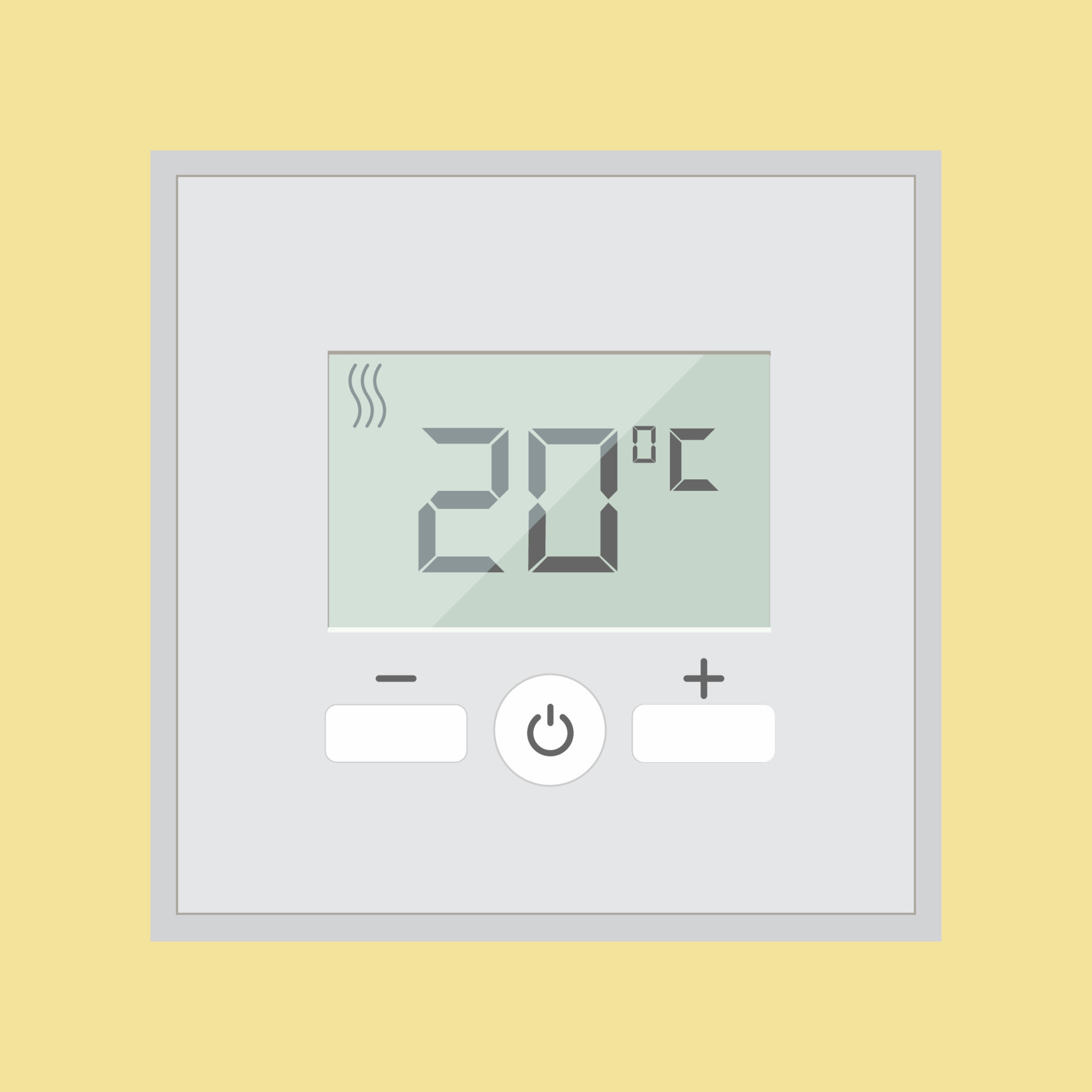 Electronic thermostat with a screen for the underfloor heating