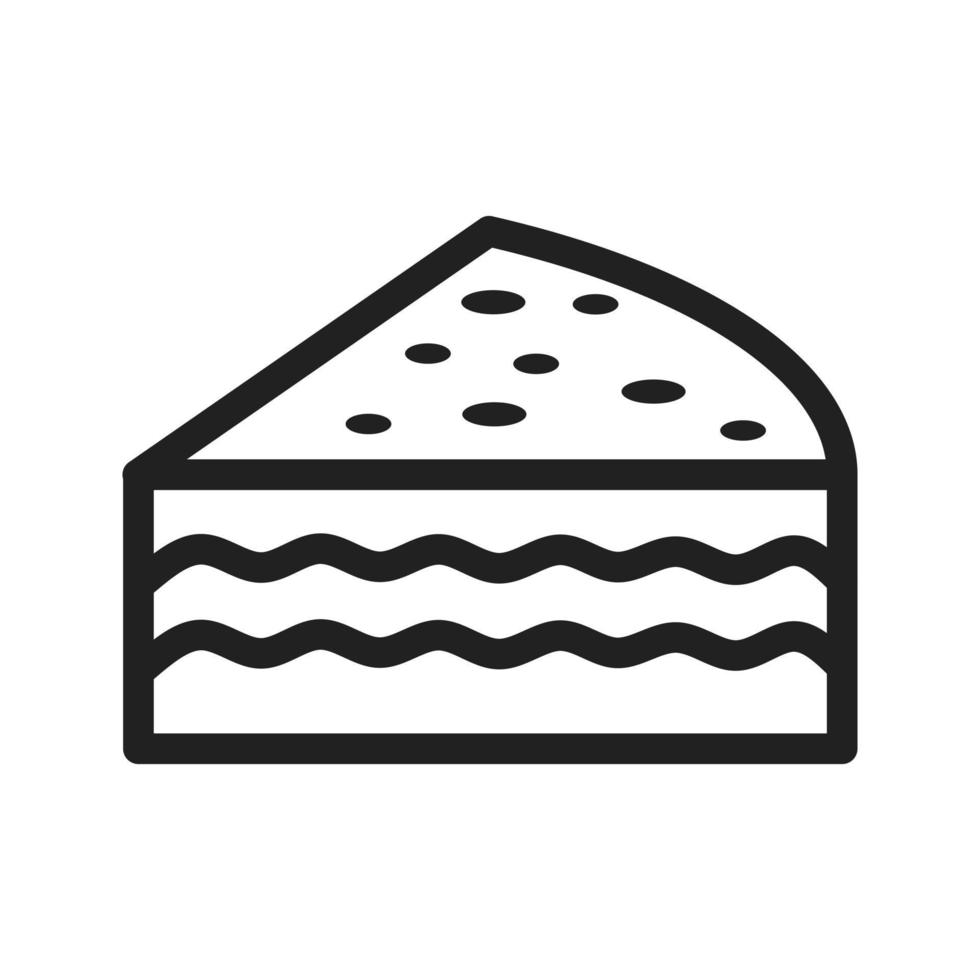 Chocolate fudge cake Line Icon vector