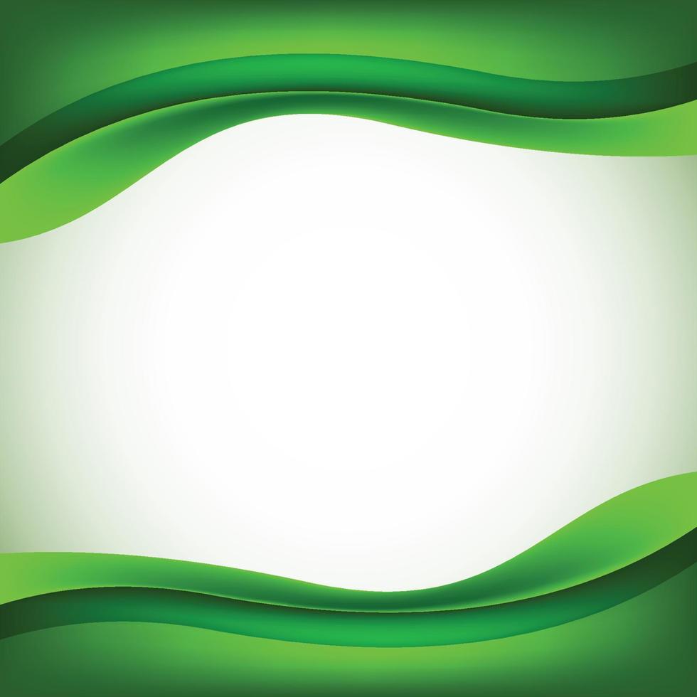 Abstract green business wave background vector