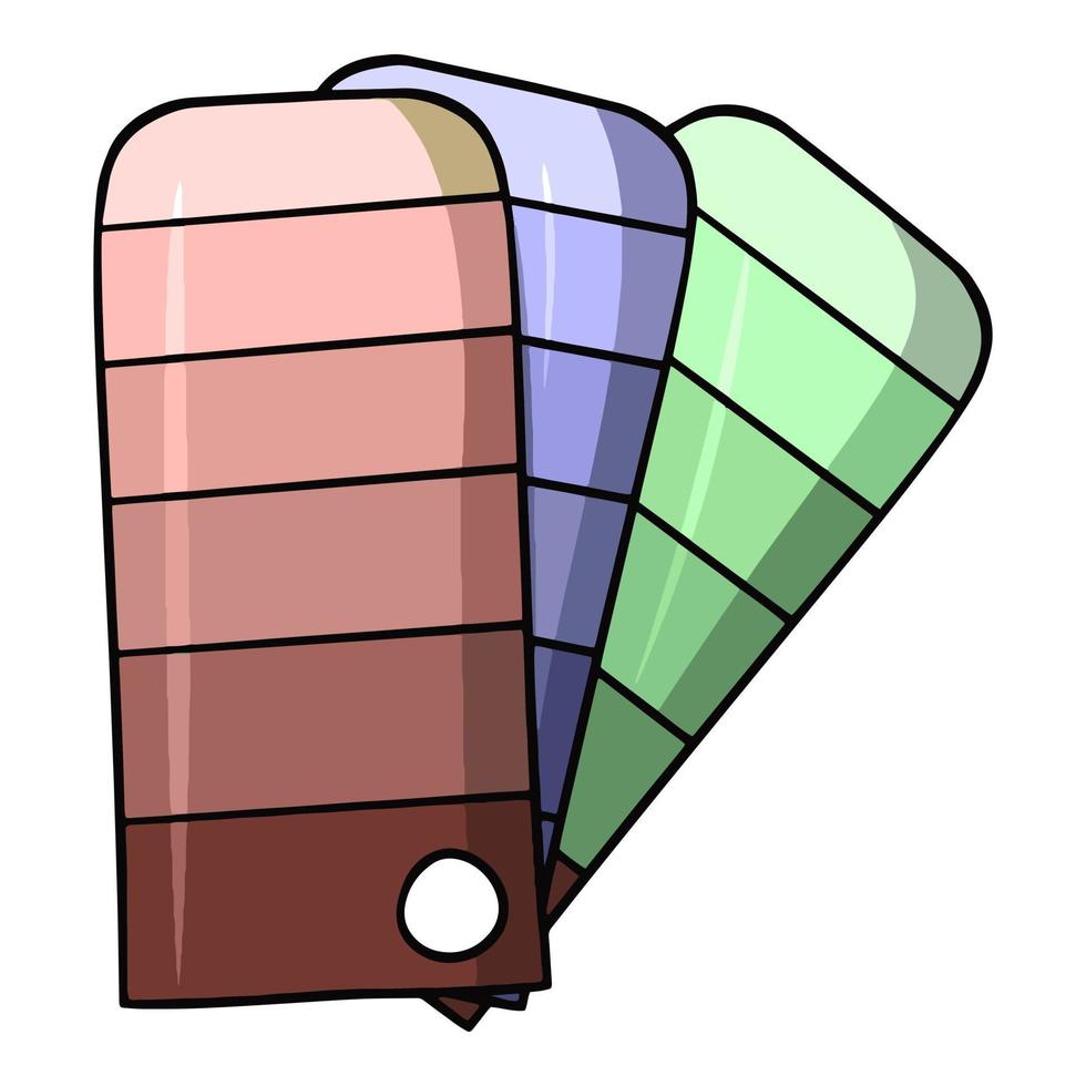 Palette of shades and colors, vector illustration in cartoon style on a white background