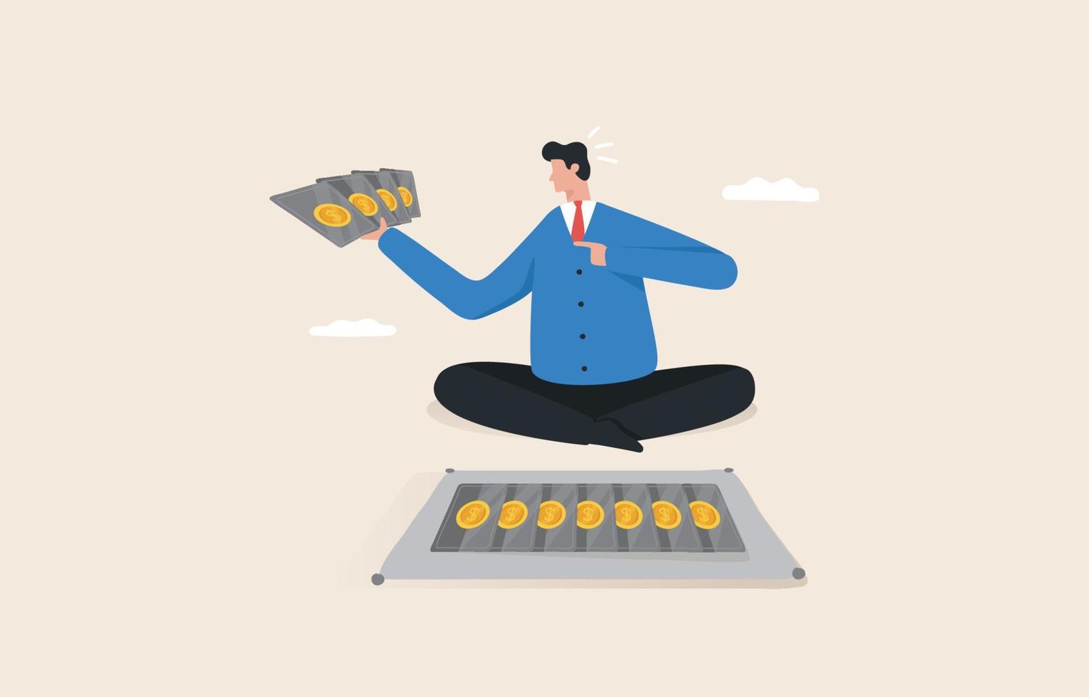 Financial horoscope with gypsy cards. Predict the financial future. income and expenses financial position. vector