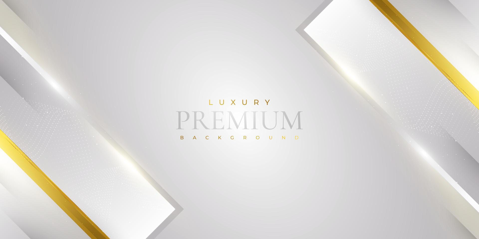 Luxury White and Gold Background. Premium Gray and Gold Background for Award, Nomination, Ceremony, Formal Invitation or Certificate Design vector