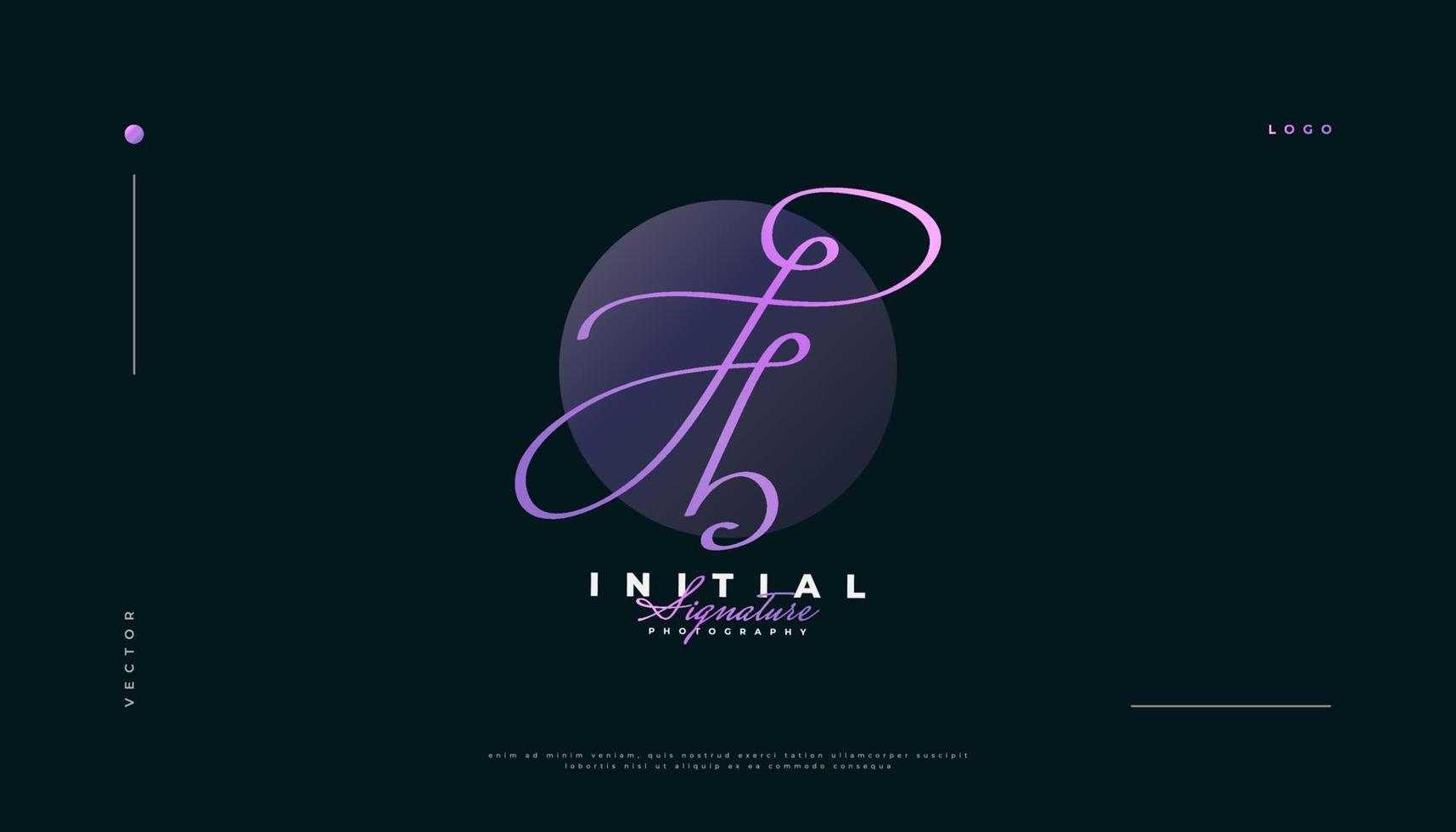 JB Initial Signature Logo Design with Elegant and Minimalist Handwriting Style. Initial J and A Logo Design for Wedding, Fashion, Jewelry, Boutique and Business Brand Identity vector