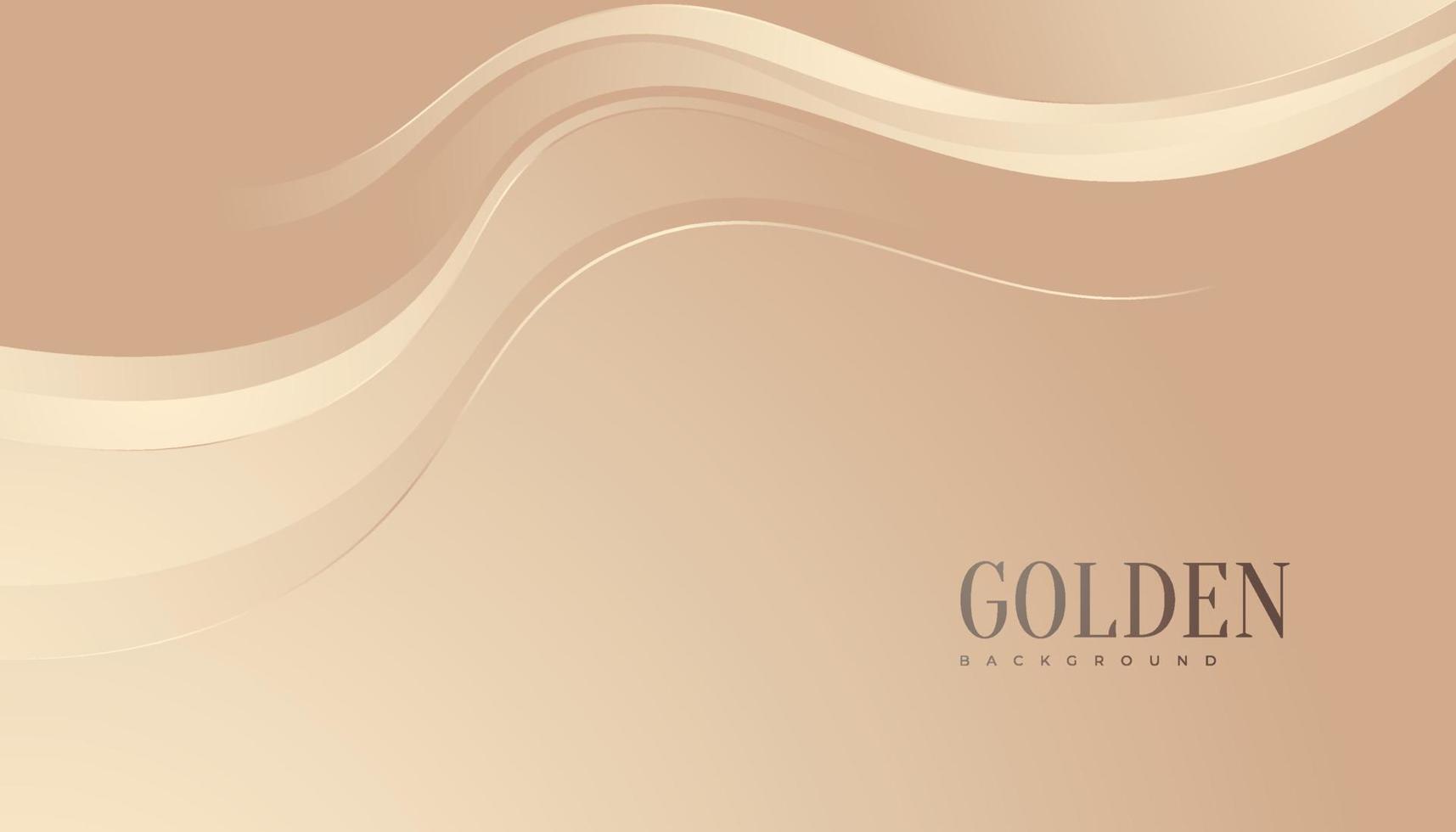 Luxury Golden Background with Glitter and Light Effect. Elegant Cream Background with Wavy Lines and Paper Cut Style vector