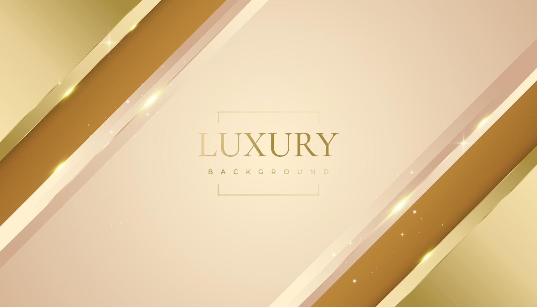 Luxury Gold Background with Glitter and Light Effect. Premium Golden Background with Paper Cut Style for Award, Nomination, Ceremony, Formal Invitation or Certificate Design vector