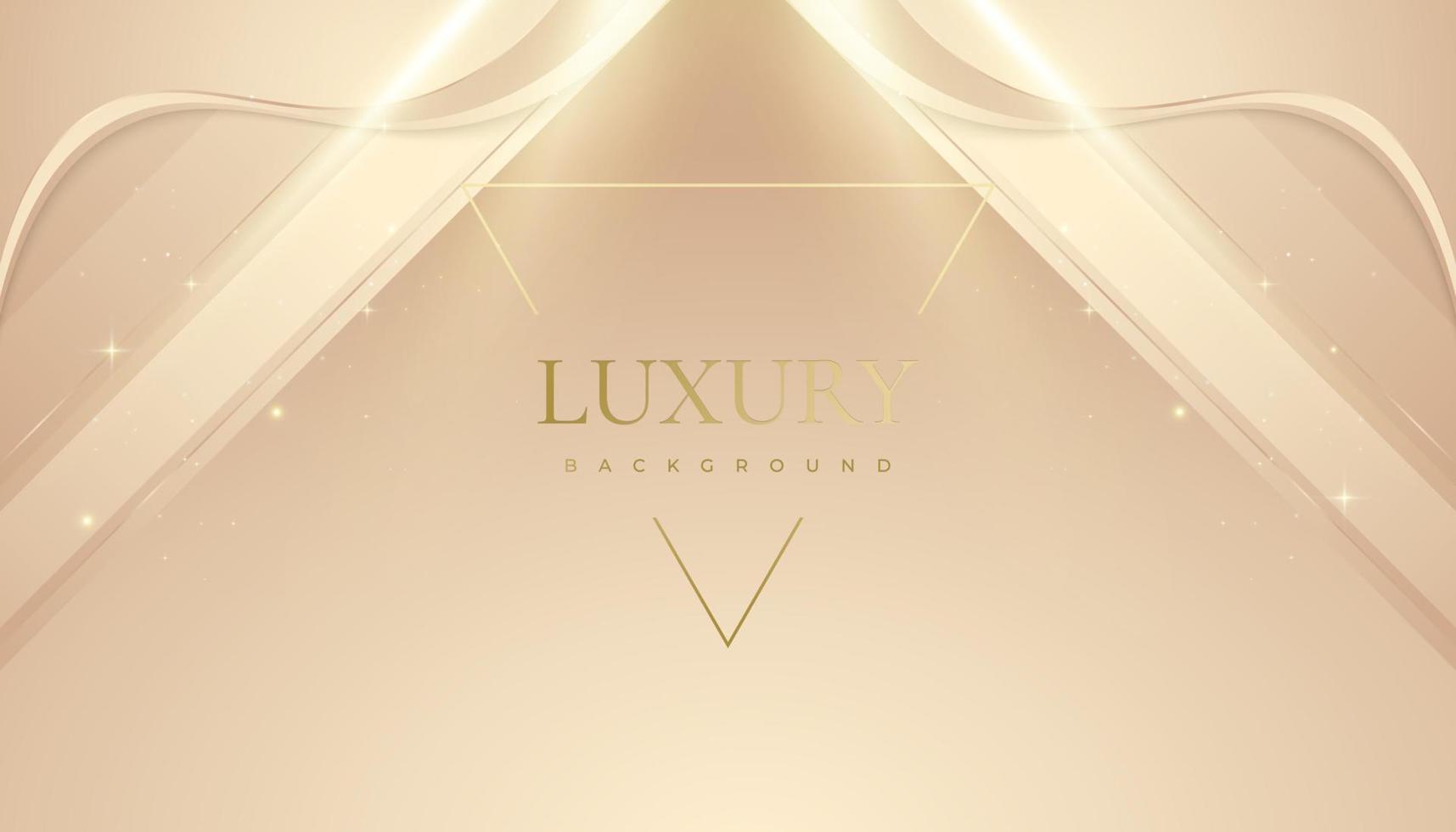 Luxury Gold Background with Glitter and Light Effect. Premium Golden Background with Paper Cut Style for Award, Nomination, Ceremony, Formal Invitation or Certificate Design vector