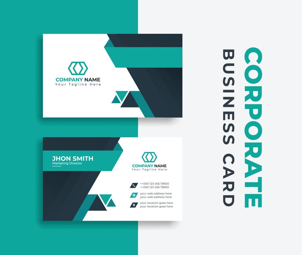 Business card Modern Creative style layout clean visiting card, abstract elegant clean colorful minimal professional corporate company business cards template design vector