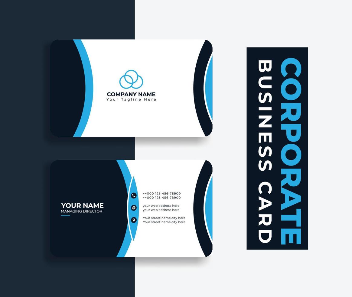 tarjeta de visita diseño de estilo creativo moderno tarjeta de visita limpia, diseño de plantilla de tarjetas de visita de empresa corporativa profesional mínimo elegante limpio colorido abstracto vector