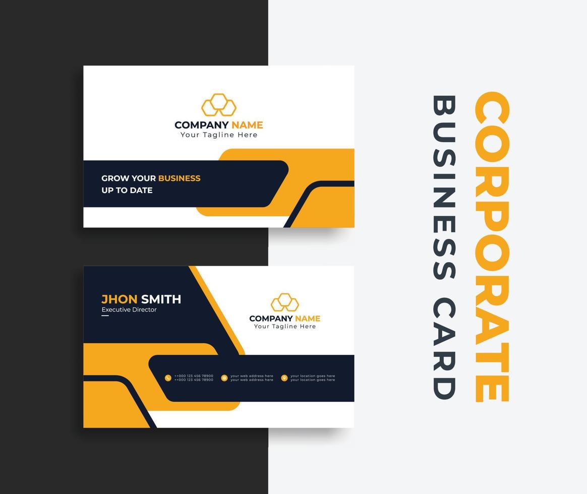 Business card Modern Creative style layout clean visiting card, abstract elegant clean colorful minimal professional corporate company business cards template design vector