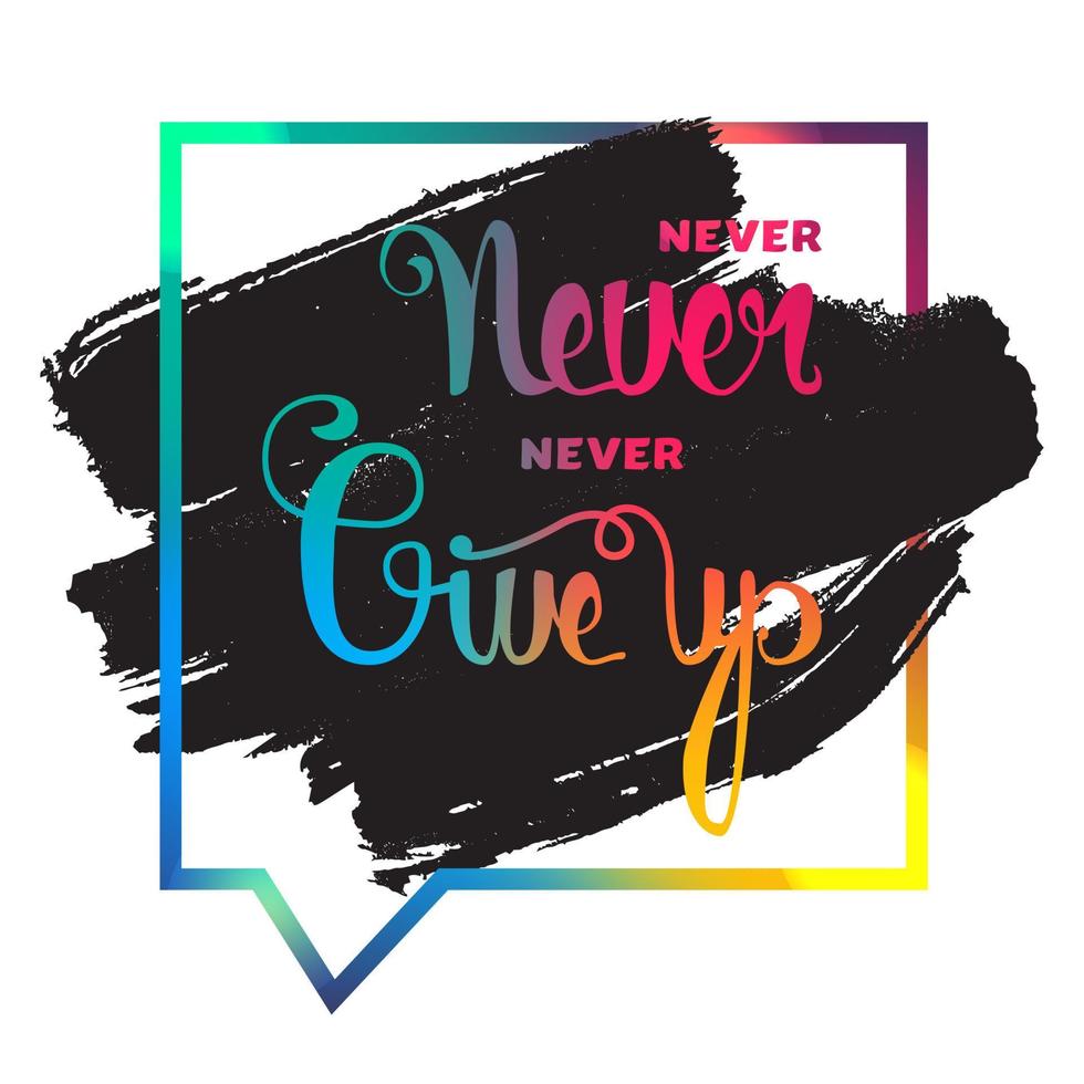 Lettering motivation poster vector