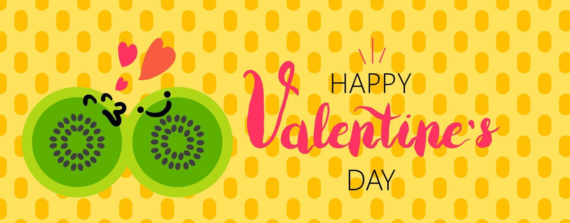 Happy Valentines Day color banner vector design
