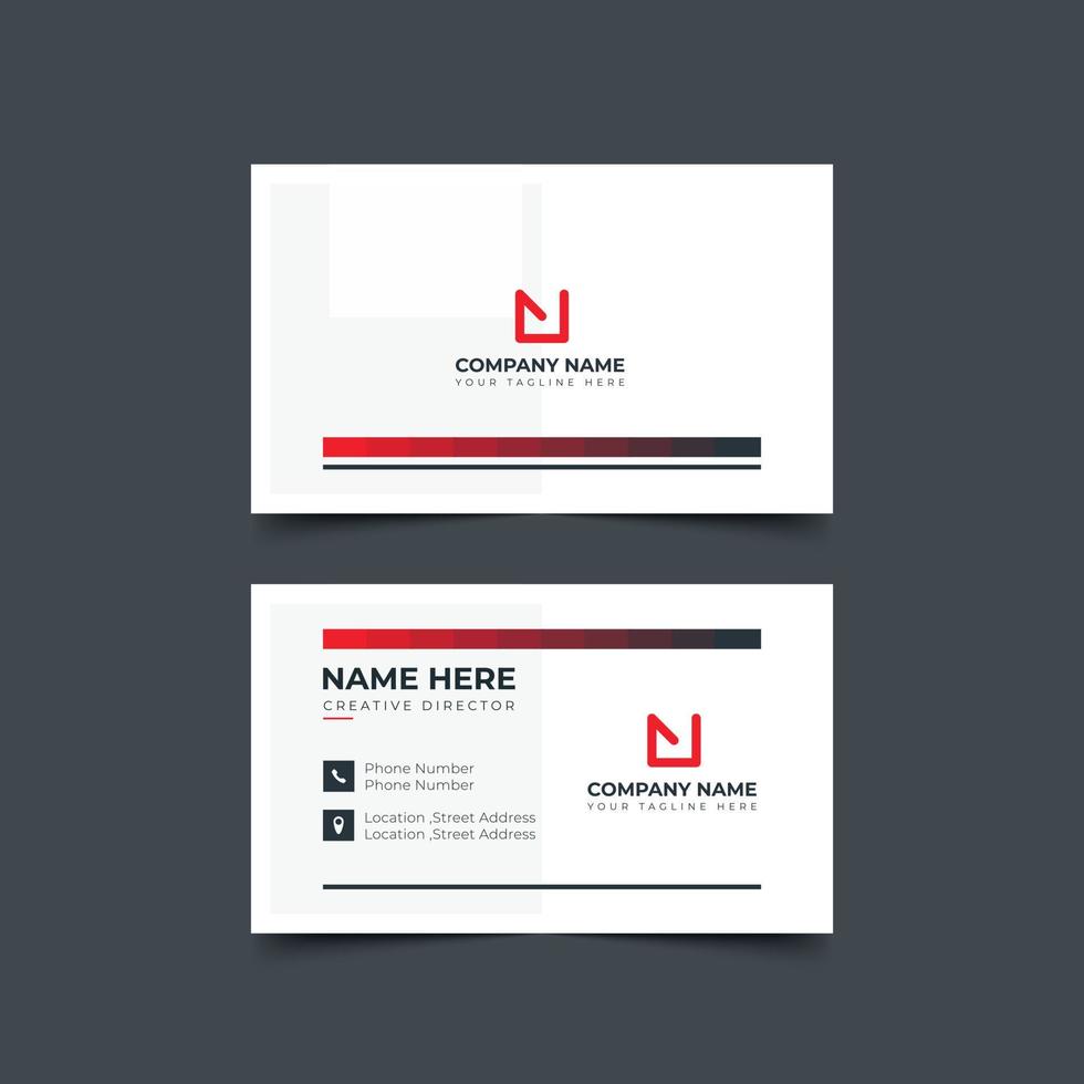 Modern Business card Creative Red  style layout clean visiting card, abstract elegant clean colorful minimal professional corporate company business cards template design vector