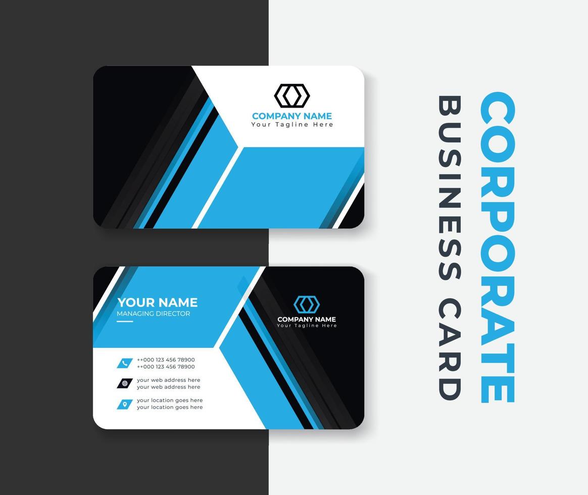 tarjeta de visita diseño de estilo creativo moderno tarjeta de visita limpia, diseño de plantilla de tarjetas de visita de empresa corporativa profesional mínimo elegante limpio colorido abstracto vector