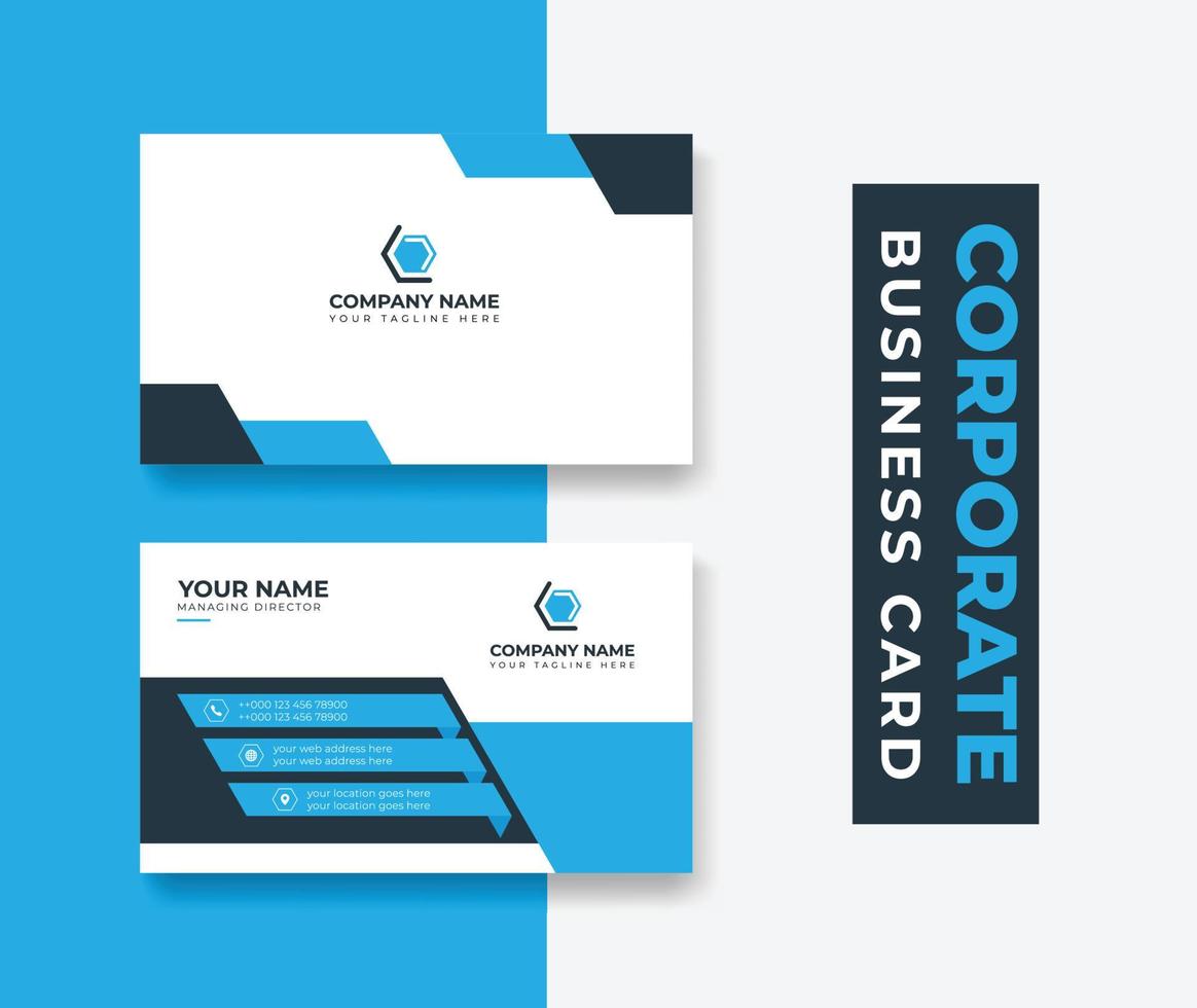 Business card Modern Creative style layout clean visiting card, abstract elegant clean colorful minimal professional corporate company business cards template design vector