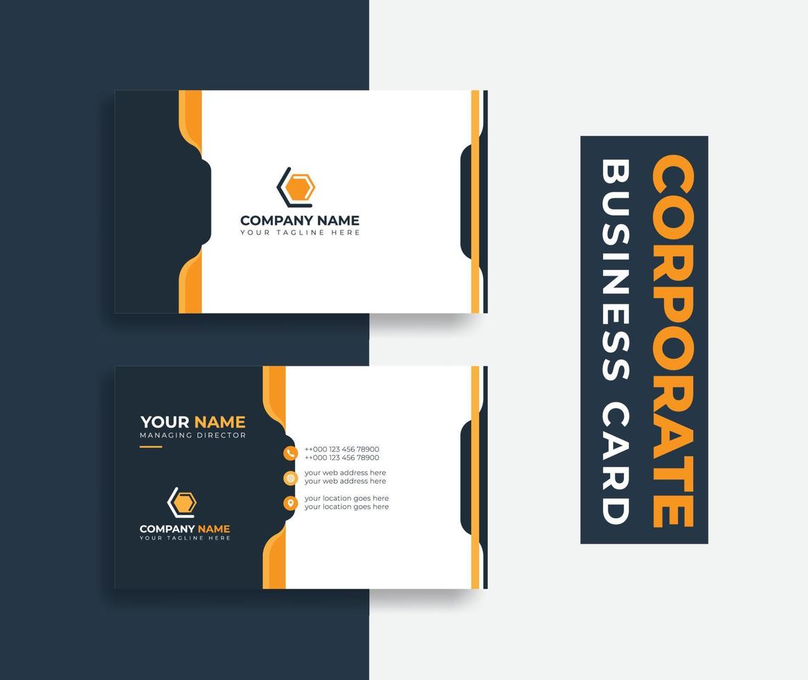 tarjeta de visita diseño de estilo creativo moderno tarjeta de visita limpia, diseño de plantilla de tarjetas de visita de empresa corporativa profesional mínimo elegante limpio colorido abstracto vector