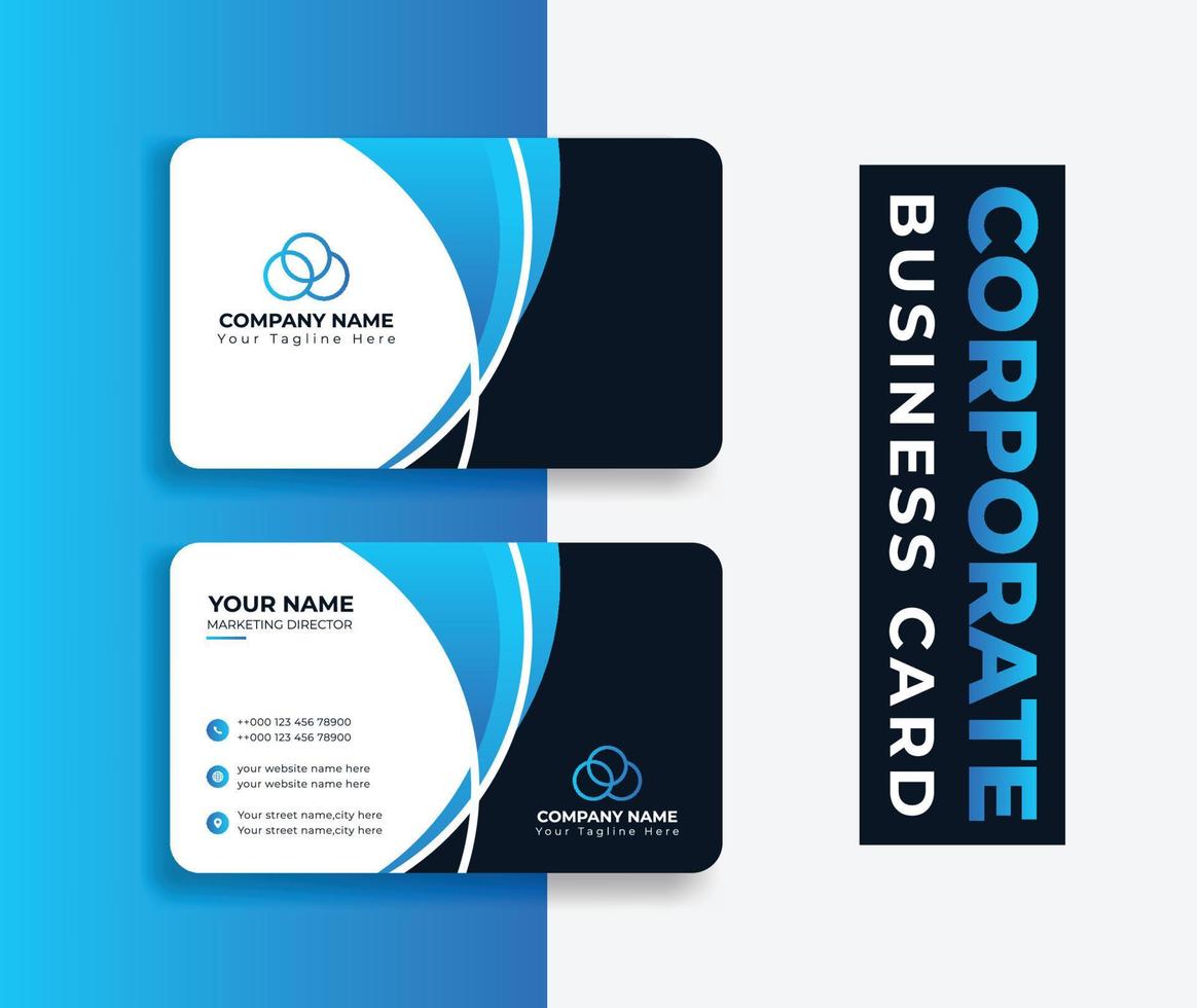 Business card Modern Creative style layout clean visiting card, abstract elegant clean colorful minimal professional corporate company business cards template design vector