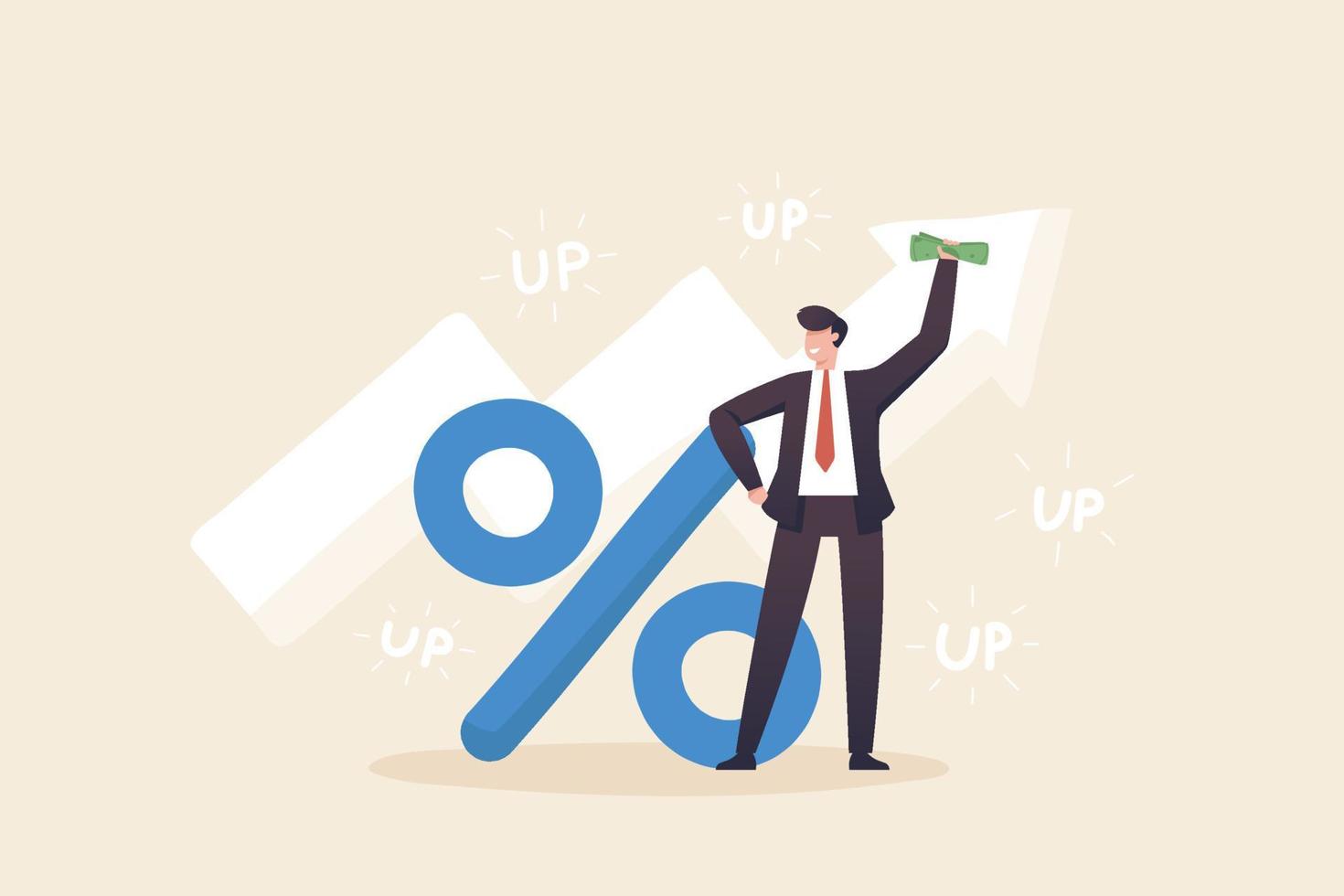 exponential profit growth, investment business profit or the stock market, salary