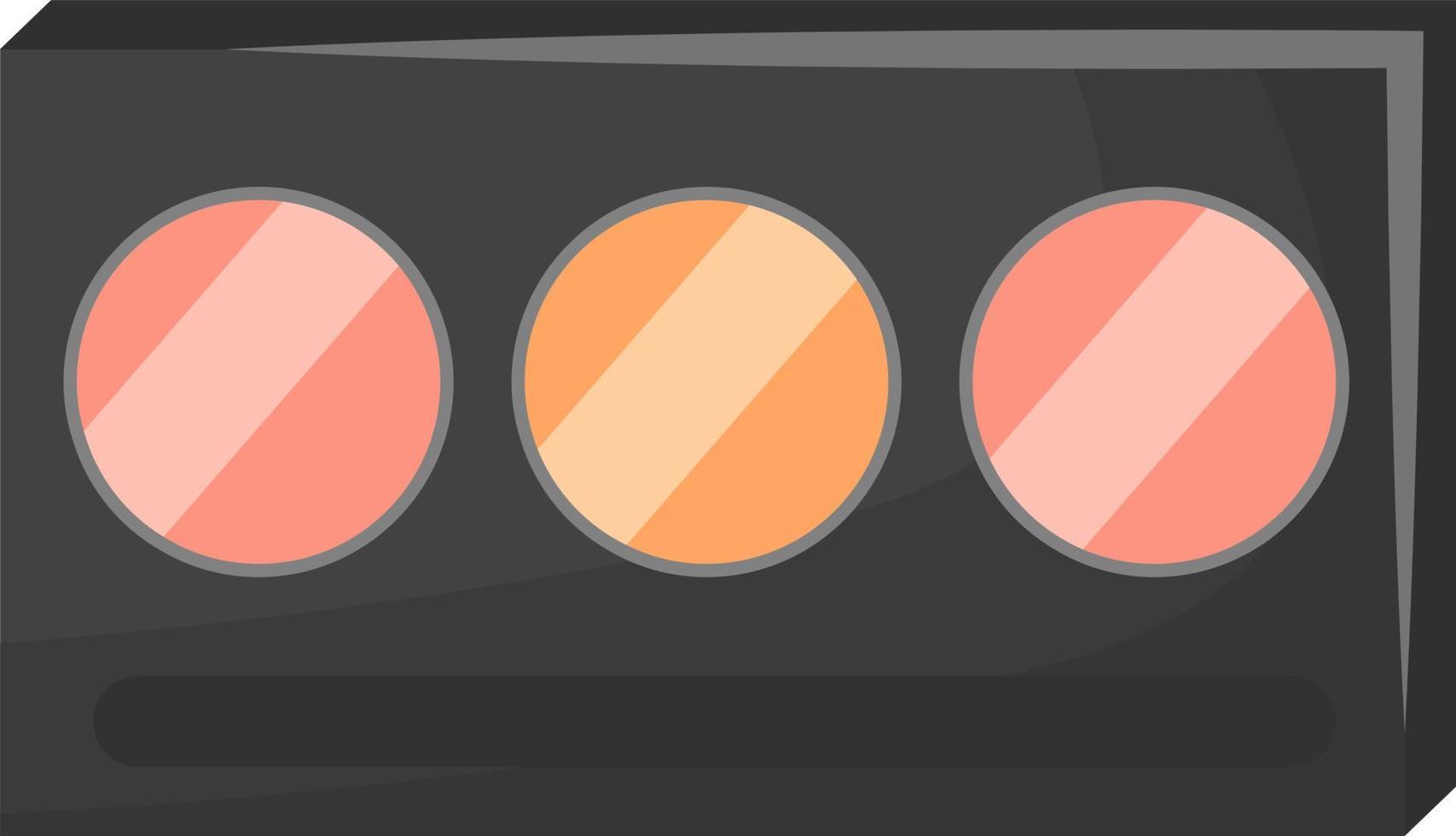 paleta de sombras de ojos objeto vectorial de color semiplano vector